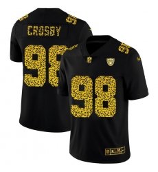 Unisex Las Vegas Raiders #98 Maxx Crosby Nike Leopard Print Fashion Vapor Limited NFL Jersey Black