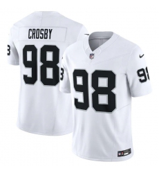 Unisex Las Vegas Raiders #98 Maxx Crosby Nike White Vapor F.U.S.E. Limited Jersey