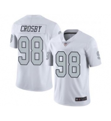 Unisex Las Vegas Raiders #98 Maxx Crosby White Limited Rush Vapor Untouchable Football Jersey