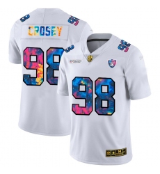 Unisex Las Vegas Raiders #98 Maxx Crosby White Nike Multi-Color 2020 NFL Crucial Catch Limited NFL Jersey