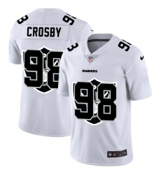 Unisex Las Vegas Raiders #98 Maxx Crosby White Nike Team Logo Dual Overlap Limited NFL Jersey