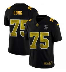 Men's Las Vegas Raiders #75 Howie Long Black Nike Golden Sequin Vapor Limited NFL Jersey