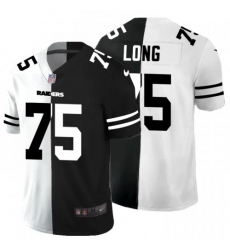 Men's Las Vegas Raiders #75 Howie Long Black V White Peace Split Nike Vapor Untouchable Limited NFL Jersey