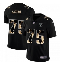 Men's Las Vegas Raiders #75 Howie Long Carbon Black Vapor Statue Of Liberty Limited NFL Jersey