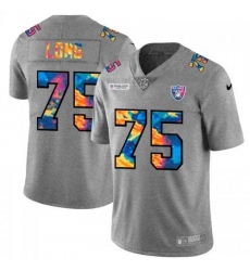 Men's Las Vegas Raiders #75 Howie Long Nike Multi-Color 2020 NFL Crucial Catch NFL Jersey Greyheather