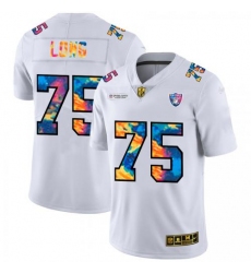 Men's Las Vegas Raiders #75 Howie Long White Nike Multi-Color 2020 NFL Crucial Catch Limited NFL Jersey