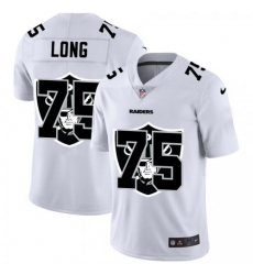 Men's Las Vegas Raiders #75 Howie Long White Nike Team Logo Dual Overlap Limited NFL Jersey