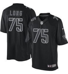 Men's Nike Las Vegas Raiders #75 Howie Long Black Stitched NFL Impact Limited Jersey