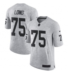 Men's Nike Las Vegas Raiders #75 Howie Long Gray Stitched NFL Limited Gridiron Gray II Jersey