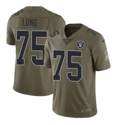 Men's Nike Las Vegas Raiders #75 Howie Long Olive Stitched NFL Limited 2017 Salute To Service Jersey