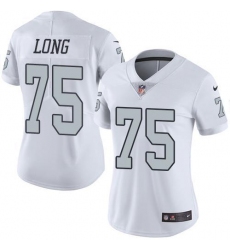 Women's Nike Las Vegas Raiders #75 Howie Long White Stitched NFL Limited Rush Jersey