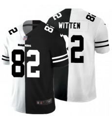 Men's Las Vegas Raiders #82 Jason Witten Black V White Peace Split Nike Vapor Untouchable Limited NFL Jersey