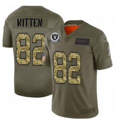 Men's Las Vegas Raiders #82 Jason Witten Nike 2019 Olive Camo Salute To Service Limited NFL Jersey