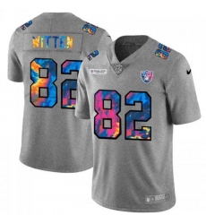 Men's Las Vegas Raiders #82 Jason Witten Nike Multi-Color 2020 NFL Crucial Catch NFL Jersey Greyheather