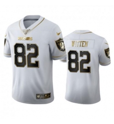 Men's Las Vegas Raiders #82 Jason Witten Nike White Golden Edition Vapor Limited NFL 100 Jersey