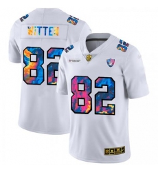 Men's Las Vegas Raiders #82 Jason Witten White Nike Multi-Color 2020 NFL Crucial Catch Limited NFL Jersey