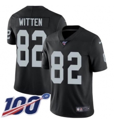 Men's Nike Las Vegas Raiders #82 Jason Witten Black Team Color Stitched NFL 100th Season Vapor Untouchable Limited Jersey