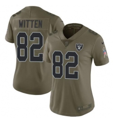 Women's Nike Las Vegas Raiders #82 Jason Witten Olive Stitched NFL Limited 2017 Salute To Service Jersey