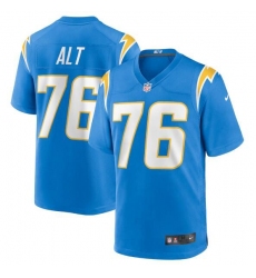 Unisex Los Angeles Chargers #76 Joe Alt Nike Powder Blue 2024 NFL Draft First Round Pick Player Game Jersey