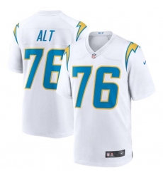 Unisex Los Angeles Chargers #76 Joe Alt Nike White 2024 NFL Draft First Round Pick Player Game Jersey