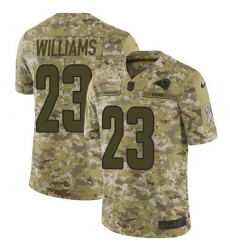 Men's Nike Los Angeles Rams #23 Kyren Williams Camo Stitched NFL Limited 2018 Salute To Service Jersey