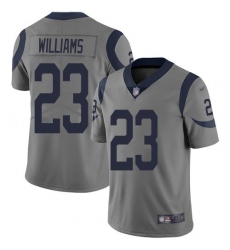 Men's Nike Los Angeles Rams #23 Kyren Williams Gray Stitched NFL Limited Inverted Legend Jersey