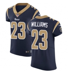 Men's Nike Los Angeles Rams #23 Kyren Williams Navy Blue Team Color Stitched NFL Vapor Untouchable Elite Jersey