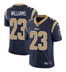 Men's Nike Los Angeles Rams #23 Kyren Williams Navy Blue Team Color Stitched NFL Vapor Untouchable Limited Jersey