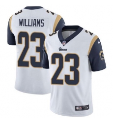 Men's Nike Los Angeles Rams #23 Kyren Williams White Stitched NFL Vapor Untouchable Limited Jersey