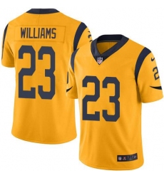 Youth Nike Los Angeles Rams #23 Kyren Williams Gold Stitched NFL Limited Rush 100th Season Jersey