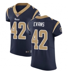 Men's Nike Los Angeles Rams #42 Ethan Evans Navy Blue Team Color Stitched NFL Vapor Untouchable Elite Jersey