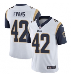 Men's Nike Los Angeles Rams #42 Ethan Evans White Stitched NFL Vapor Untouchable Limited Jersey