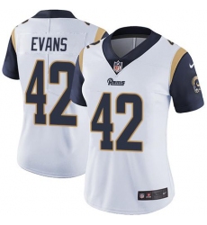 Women's Nike Los Angeles Rams #42 Ethan Evans White Stitched NFL Vapor Untouchable Limited Jersey