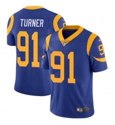 Men's Nike Los Angeles Rams #91 Kobie Turner Royal Blue Alternate Stitched NFL Vapor Untouchable Limited Jersey