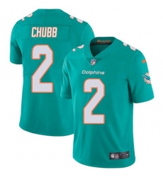 Men's Nike Miami Dolphins #2 Bradley Chubb Aqua Green Team Color Stitched NFL Vapor Untouchable Limited Jersey