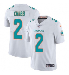 Men's Nike Miami Dolphins #2 Bradley Chubb White Stitched NFL Vapor Untouchable Limited Jersey