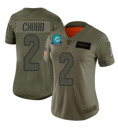 Women's Nike Miami Dolphins #2 Bradley Chubb Camo Stitched NFL Limited 2019 Salute To Service Jersey