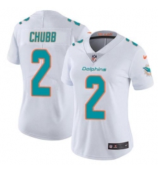 Women's Nike Miami Dolphins #2 Bradley Chubb White Stitched NFL Vapor Untouchable Limited Jersey