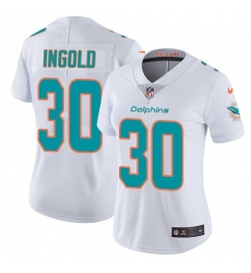 Women's Nike Miami Dolphins #30 Alec Ingold White Stitched NFL Vapor Untouchable Limited Jersey