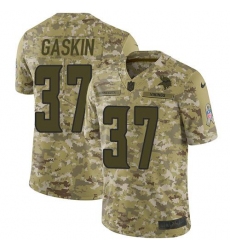 Men's Nike Minnesota Vikings #37 Myles Gaskin Camo Stitched NFL Limited 2018 Salute To Service Jersey