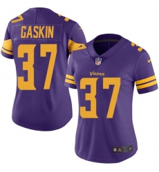 Women's Nike Minnesota Vikings #37 Myles Gaskin Purple Stitched NFL Limited Rush Jersey