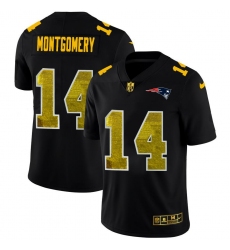 Men's New England Patriots #14 Ty Montgomery Black Nike Golden Sequin Vapor Limited NFL Jersey