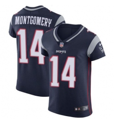 Men's Nike New England Patriots #14 Ty Montgomery Navy Blue Team Color Stitched NFL Vapor Untouchable Elite Jersey