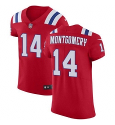 Men's Nike New England Patriots #14 Ty Montgomery Red Alternate Stitched NFL Vapor Untouchable Elite Jersey