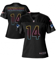 Women's Nike New England Patriots #14 Ty Montgomery Black NFL Fashion Game Jersey