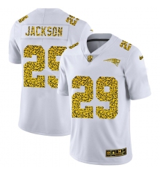 Unisex New England Patriots #29 J.C. Jackson Nike Flocked Leopard Print Vapor Limited NFL Jersey White