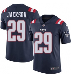 Unisex Nike New England Patriots #29 J.C. Jackson Navy Blue Stitched NFL Limited Rush Jersey