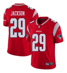 Unisex Nike New England Patriots #29 J.C. Jackson Red Stitched NFL Limited Inverted Legend Jersey