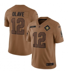 Unisex New Orleans Saints #12 Chris Olave Nike 2023 Salute To Service Limited Jersey - Brown