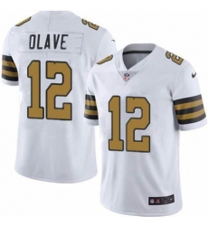 Unisex New Orleans Saints #12 Chris Olave White Color Rush Limited Stitched Jersey